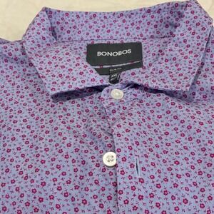 Bonobos XXL Slim Fit Button Down Shirt Lavender Floral Print Menswear Career